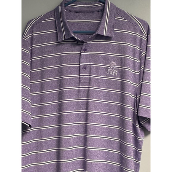 Cutter and Buck Troon North Golf Club Mens L Purple Polo Shirt Short Sleeve - Picture 3 of 10